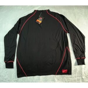 NWT Red Wing Shoes Shirt Mens 2XL Black Quarter Zip FR Base Layer 69004